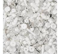 Bestewelry 50G Assorted Glass Seed Beads Bulk Seed Bugle Beads 2-8mm Rondelle Long Tube Mini Glass Bead Embroidery Bead for Bracelet Necklace Jewelry Making DIY Crafts, Light Sky Blue