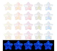 Bestewelry 50Pcs Acrylic Star Beads Cute Luminous Star Spacer Bead Glow in The Dark Stars Loose Beads for Jewelry Making DIY Bracelet Necklace Earring Crafts