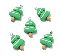 Bestewelry 50Pcs Christmas Theme Charms Lovely Opaque Red Gingerbread Man Resin Charms Sandy Brown Gingerbread Man Charm with Platinum Tone Iron Loops for Necklace Earring Jewelry Making