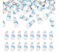 Bestewelry 50Pcs Christmas Theme Charms Lovely Opaque Red Gingerbread Man Resin Charms Sandy Brown Gingerbread Man Charm with Platinum Tone Iron Loops for Necklace Earring Jewelry Making