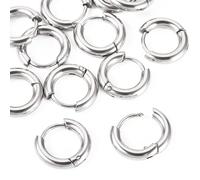 Bestewelry 6 Pairs 12-13mm Stainless Steel Hoop Earrings with Pins Tarnish Resistant Small Earring Hoops Set Huggie Hoop Earring for Women Men Earrings Crafts
