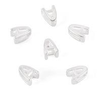 Bestewelry 6 Pcs 925 Sterling Silver Hollow Initial Beads Letter A Electroplated Alphabet Beads Capital Letter A Silver Bead for Jewelry Making DIY Bracelet Necklace Crafts