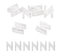Bestewelry 6 Pcs 925 Sterling Silver Hollow Initial Beads Letter N Electroplated Alphabet Beads Capital Letter N Silver Bead for Jewelry Making DIY Bracelet Necklace Crafts