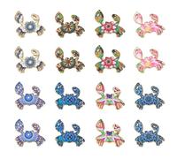 Bestewelry Alloy Ocean Theme Charms Pendants Colorful Sea Animal Enamel Charms Cute Marine Life Dangle Charm for DIY Bracelet Necklace Keychain Jewelry Making, Metal, No Gemstone