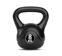Bestfor Kettlebell Vinyl Coated, Black, Weight Lifting Strength Kettle Bell, for Training, Cardio, Fitness, Muscle Exercise Chart, Body Building, Home Gym Workout 8kg