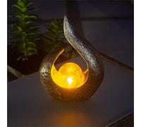 Bestfor Solar Powered Resin Garden Ornament - Decorate Your Garden Even in Remote Areas, no Wires Needed