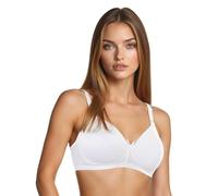 Bestform Women's 5006248 Striped Wireless Cotton Bra with Lightly-Lined Cups, Opaque, White, 42C