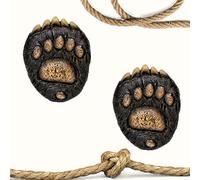 BestGiftEver Cabinet Knobs for Drawer 2-pc Set - Rustic Black Bear Paw Style Drawer Pulls for Kitchen Cabinets, Rustic Dresser Knobs for Wildlife Home Decor