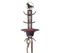 BestGiftEver Rustic Western Country Metal Horse 4 Cowboy Hat Rack Wall Mounted/Over The Door Holder
