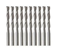 Bestgle 10pcs 1/8" Shank Tungsten Carbide Square Nose End Mill, Double Flute Spiral Upcut Bit End Milling Cutter CNC Router Bits Set (3.175 x 22mm)