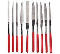 Bestgle 10Pcs 4mm x 160mm Mini Diamond Needle File Set for Carving Metal Ceramic Tile Glass Wood Fit Jewelers Hobby