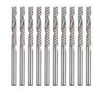 Bestgle 10pcs End Mill Cutter, 1/8" Shank Single Flute Spiral Bit Edged Milling Cutter CNC Rotary Bits Set (3.175 x 25mm)