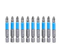 Bestgle 10pcs Magnetic PH2 Screwdriver Bits Set, 1/4" Hex Shank Anti-Slip Phillips Cross Slot Bits, S2 Steel Drill Driver Bit Set for Electric & Manual Tools, 50mm