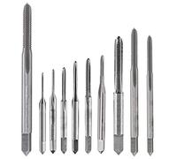 Bestgle 10pcs Mini Machine Hand Tap Set M1-M3.5, Spiral Point Metric Screw Taps, Straight Fluted Thread Plug Tap Drill Bits for Metal, Plastic & Machinery Repair