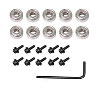Bestgle 10Pcs Top Mounted Ball Bearing Replacement Kit for Router Bit Woodworking Milling Cutter Repair Accessory