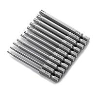 Bestgle 11pc 75mm Length Long Torx Screwdriver Bits 1/4 Inch Hex Shank Electric Magnetic Star Torx Security Head Screw Driver Drill Bits Set T6-T40