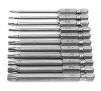 Bestgle 11pc Torx Screwdriver Bits 1/4 Inch Hex Shank Electric Magnetic Star Torx Security Head Screw driver Drill Bits Set, T6-T40,75mm Length