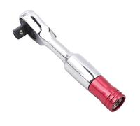 Bestgle 2-in-1 Mini Ratchet Wrench, 1/4" Drive Hex Bit Driver & Socket Stubby Ratchet Spanner, 72-Tooth Small Screwdriver Torque Handle Repair Tool