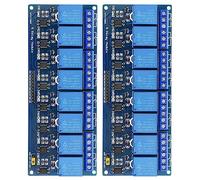 Bestgle 2 Pack 8-Channel Relay Module DC 12V with Optocoupler, Relay Board for Arduino UNO R3, MEGA R3, STM32, Raspberry Pi, DSP, ARM, PIC, AVR & Smart Home Projects