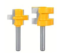 Bestgle 2Pcs 1/4 Inch Shank Matched Tongue Groove Router Bit Set Woodworking Cutter Tool