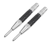 Bestgle 2pcs Automatic Center Punch 155mm, Heavy Duty Spring Loaded Hole Punch with Adjustable Tension, Stainless Steel Hand Tool for Metal, Wood, Glass & Emergency Use