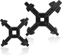 Bestgle 2pcs Chuck Key for Electric Drill, 4 in 1 Multifunctional Steel Chuck Key, Durable Master Key for Tightening and Loosening, Compatible with Most Drills and Power Tools (Large & Small Sizes)