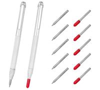 Bestgle 2PCS Tungsten Carbide Scriber with Magnet, Etching Engraving Pen with 10PCS Replacement Scriber Nibs Metal Scribe Tool for Metal Ceramic Tile Glass Wood