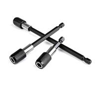 Bestgle 3 Pcs 1/4 Inch Hex Shank Dril Bit Extension Quick Release Magnetic Screwdriver Bit Holder Set, 60mm/ 100mm/ 150mm Length