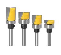 Bestgle 4pcs 1/4 Inch Shank Flush Trim Hinge Mortising Template Router Bit Woodworking Tool Milling Cutter Bit 13/16" 7/16" 5/8" 1/4"