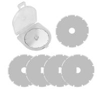 Bestgle 5pcs 28mm Crochet Edge Rotary Cutter Blades, 12 Teeth Skip Stitch Perforating Rotary Replacement Blades Fit Fiskars, Olfa, Quilting Sewing Tool for Fabric, Leather, Paper & Craft Cutting