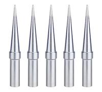 Bestgle 5pcs ETS 0.4mm Soldering Iron Tips, Long Conical Replacement Tips Compatible with Weller WESD51 WES51 PES51, Lead-Free High Precision Soldering Accessories