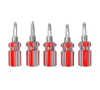 Bestgle 5pcs Mini Stubby Screwdriver Set 2-in-1 Cross-Head/Flat Head Screwdrivers Interchangeable Phillips & Slotted Screwdriver Bit Dismantle Repairing Tool for Sewing Machine Furniture Bicycle