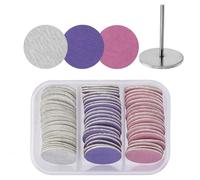 Bestgle 60pcs Pedicure Sanding Discs, 25mm 180 Grit Feet Grinder Sandpaper with Shaft, Replaceable Callus Remover Discs for Cracked Heels, Hard & Dead Skin