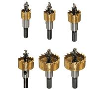 Bestgle 6Pcs HSS Drill Bit Hole Saw Cutter Set, HSS Core Drill Bit Metal Hole Opener Cutting Tool 16mm 18.5mm 20mm 22mm 25mm 32mm