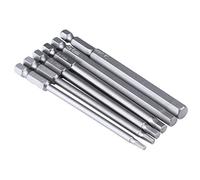 Bestgle 6pcs Magnetic Hex Screwdriver Bits Set, 100mm Long Inner Hex Head Drill Bits H2.5-H8, S2 Steel, 1/4" Shank for Electric & Hand Screwdrivers