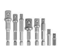 Bestgle 8pcs 1/4" Shank Impact Socket Adapter Drill Extension Set, 1/4" 3/8" 1/2" CR-V Quick Change Nut Driver Socket Bit Set for Electric & Cordless Drills