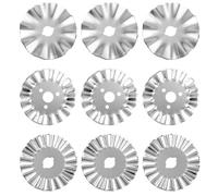 Bestgle 9pcs 45mm Pinking Rotary Cutter Blades, Wave Decorative Edge Rotary Replacement Blades Fit Fiskars Olfa, Quilting Sewing Scrapbooking Craft Refill Blades for Fabric, Paper & Arts Projects