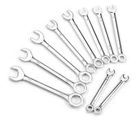 Bestgle Mini Combination Wrench Set, 10Pcs Metric 4-11mm Small Wrench Fixed Head Open and Box End Wrench Spanner Set Repair Tool