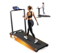 BestGod Treadmills for Home Foldable with Armrests, 2.5HP Horsepower Walking Pad Maximum Weight Capacity of 150KG, Folding Treadmill Fits Under Table with LED Display & Remote Control