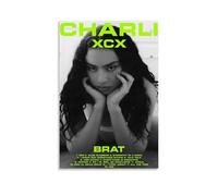 BESTHAHA Charli XCX BratArt Image Printing Modern Family Bedroom Decoration Poster Printing Living Room Aesthetics Canvas Wall Youth Girls Dormitory DecorationUnframe-style-812x18inch(30x45cm)