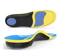 BestHalo Plantar Fasciitis Insoles, High Arch Support, Gel Cushion, Relief for Flat Feet, Orthotic Insoles, Ideal for Work Boots (Blue, Men 10-12 | Women 12-14
