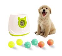 BESTHLS Automatic Dog Ball Launcher, Interactive Tennis Ball Throwing Machine for Small Medium Dogs, Reaching Distance 10-30 Feet, 6 Pack Balls Included