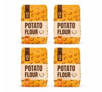 Besti Potato Flour 500g Pack of 4 - Gluten Free Baking Ingredient - Fine Ground Dehydrated Potatoes for Cooking Thickening Sauces, Bread Mix, Alternative Pantry Staple - Kosher, Passover, Non GMO