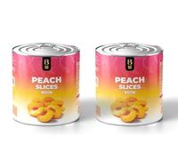 Besti Premium Peach Slices in Syrup, 2 x 820g