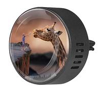 BestIdeas 2 PCS Vent Clips Car Air Freshener with Boy and Giraffe, Aromatherapy Essential Oil Diffuser