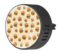 BestIdeas 2 PCS Vent Clips Car Air Freshener with Breakfast Burger Prints, White Fragrance Aromatherapy Essential Oil Diffuser