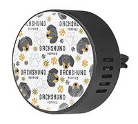 BestIdeas 2 PCS Vent Clips Car Air Freshener with Dachshund Dog Paw Puppies Breed Pattern, Aromatherapy Essential Oil Diffuser