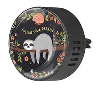 BestIdeas 2 PCS Vent Clips Car Air Freshener with Sloth Follow Your Dream, Aromatherapy Essential Oil Diffuser