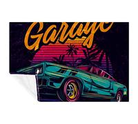 BestIdeas Retro American Muscle Car Prints Soft Warm Cozy Blanket Throw for Bed Couch Sofa Picnic Camping Beach, 150 * 200cm
