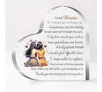 Bestie Acrylic Plaque Heart Ornaments for Her Woman Birthday Gifts Best Friend Desk Signs Friendship Appreciation Christmas Graduation Farewell Keepsakes Thank You for Being Such An Inspiration